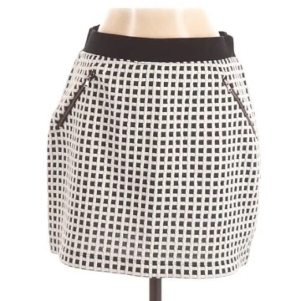 LOU & GREY Black & White Stretch Skirt XS